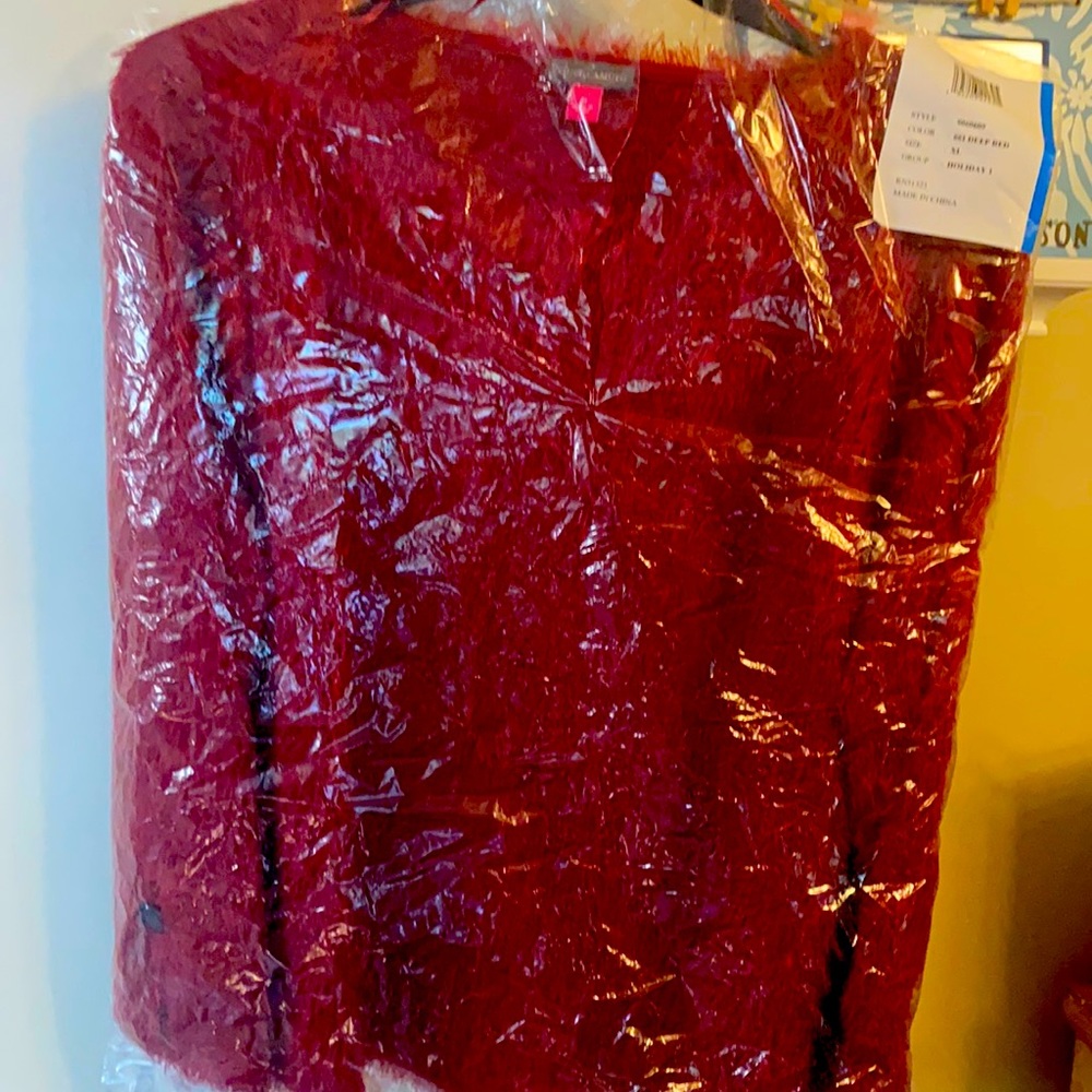 Brand New Deep Red long sleeve shirt/sweater